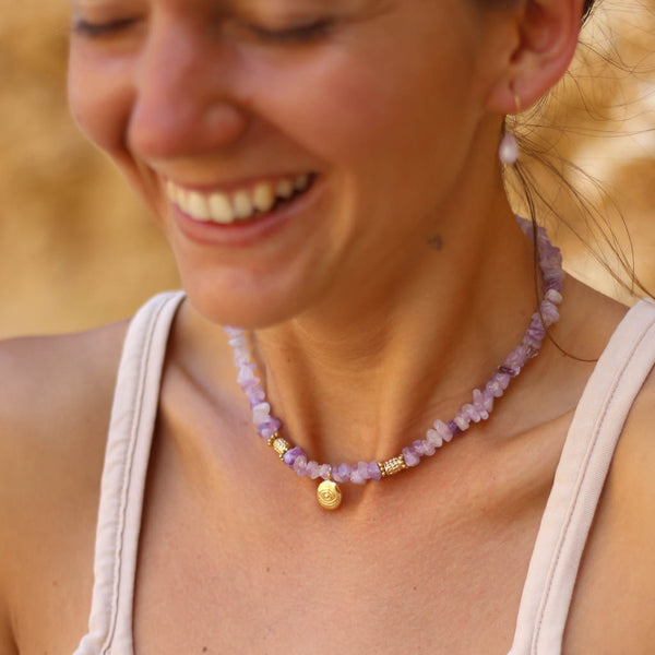 Collier Praia Améthyste Lavande
