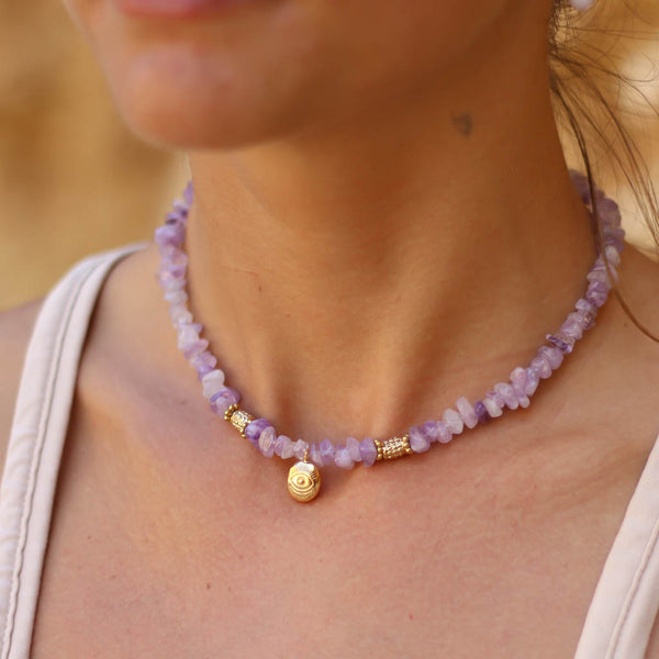 Collier Praia Améthyste Lavande