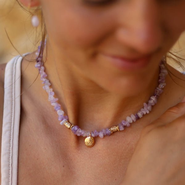 Collier Praia Améthyste Lavande