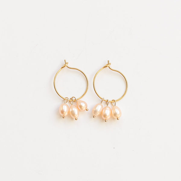 boucles mini créole acier perle femme