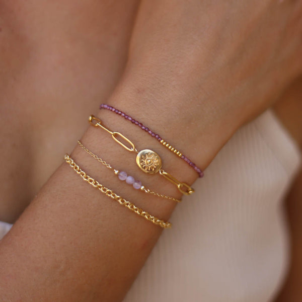 bracelet chaine acier soleil waterproof