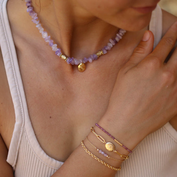 bracelet chaine acier soleil acier