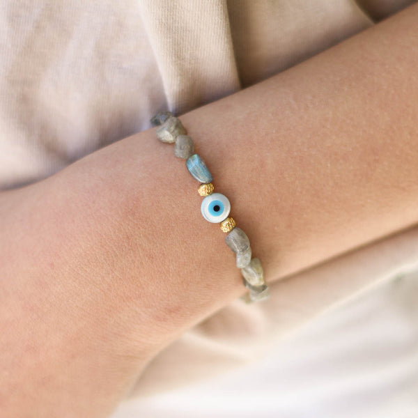 Bracelet Labradorite et Oeil