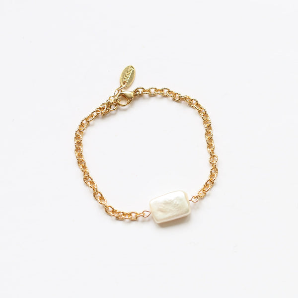 bracelet scintillant dore nacre bijou