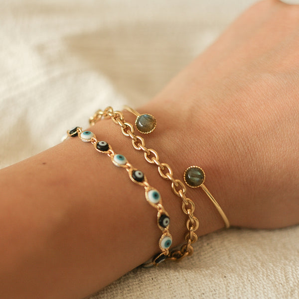 bracelet oeil protecteur créateur porté