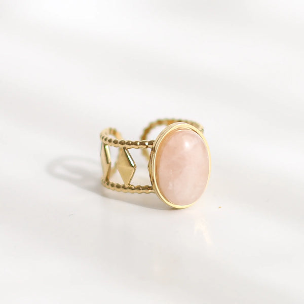 Large rose 2025 quartz ring