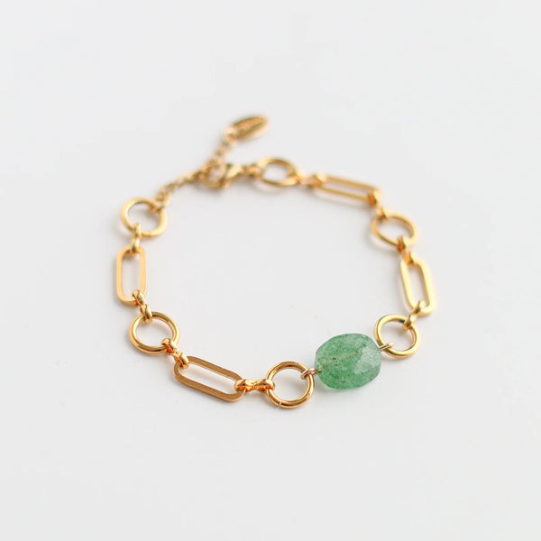 bracelet créateur milan aventurine face