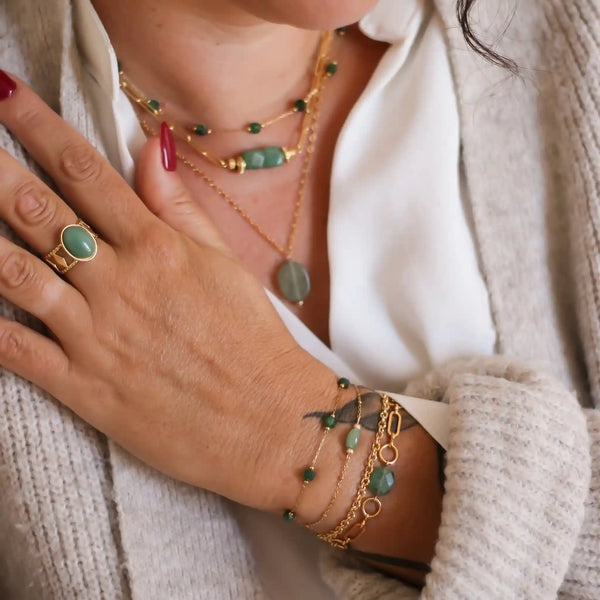 bracelet créateur milan aventurine bijoux
