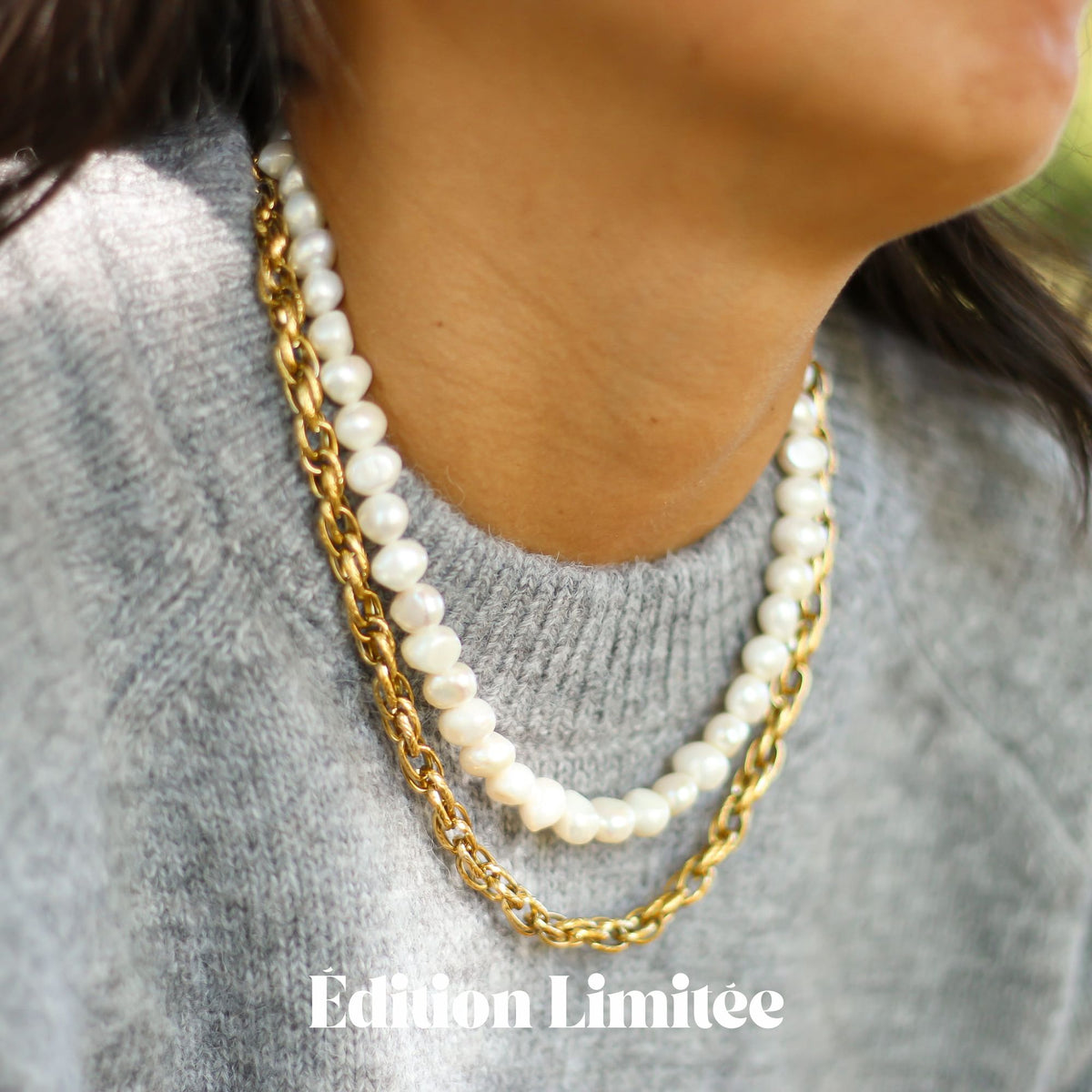 Collier Perles d'eau douce baroque