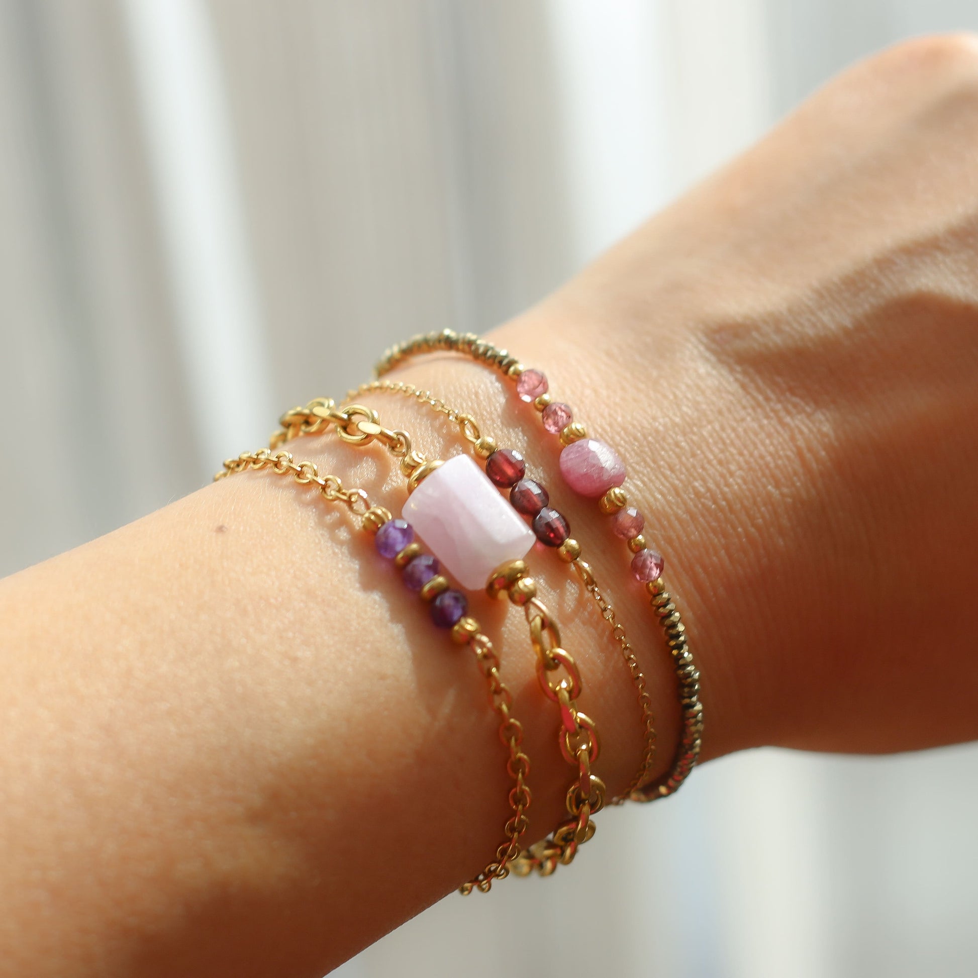 Bracelet chaîne Améthyste - Mahny Jewelry