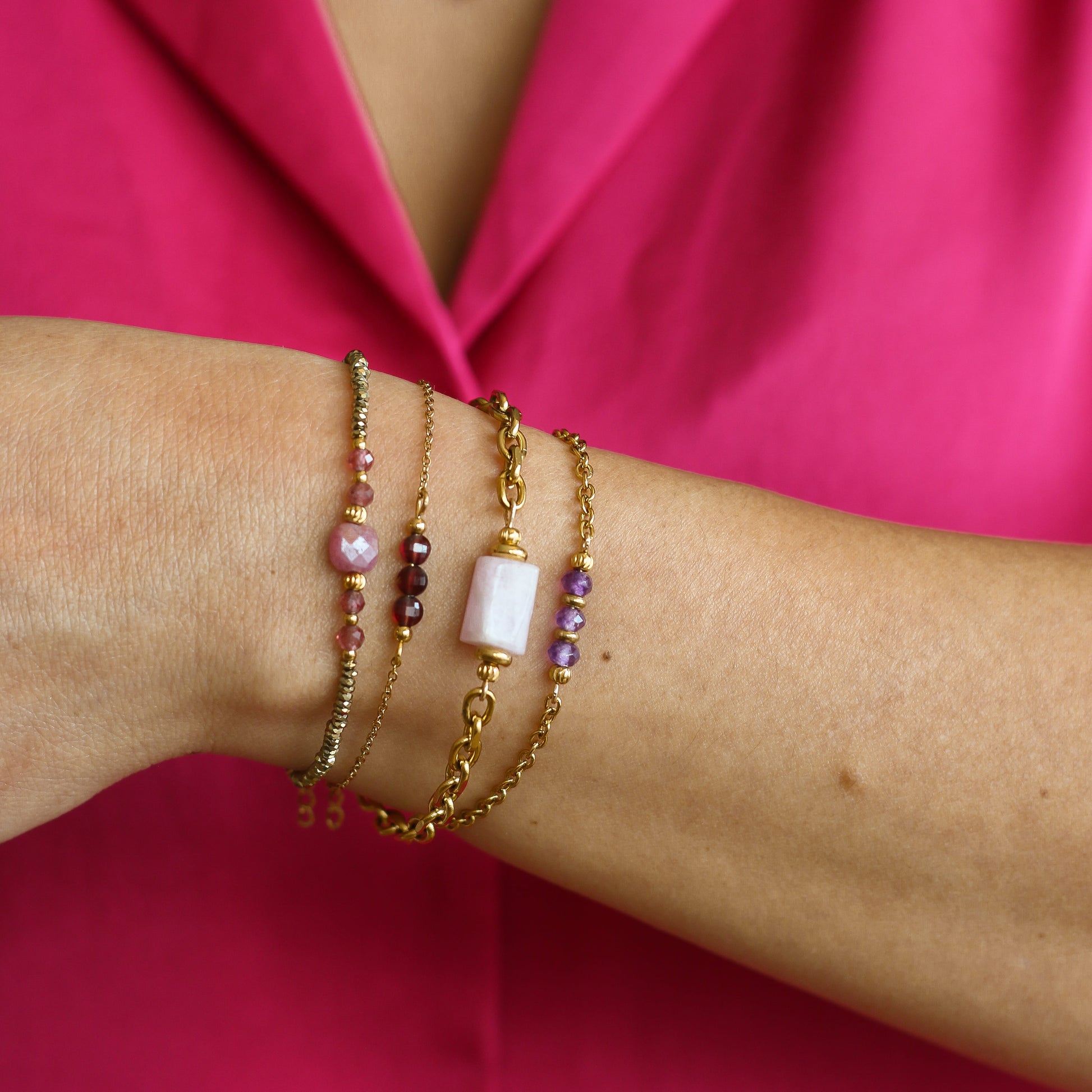 Bracelet chaîne Améthyste - Mahny Jewelry