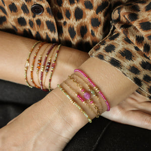 Bracelet Chaîne fine Rubellite - Mahny Jewelry