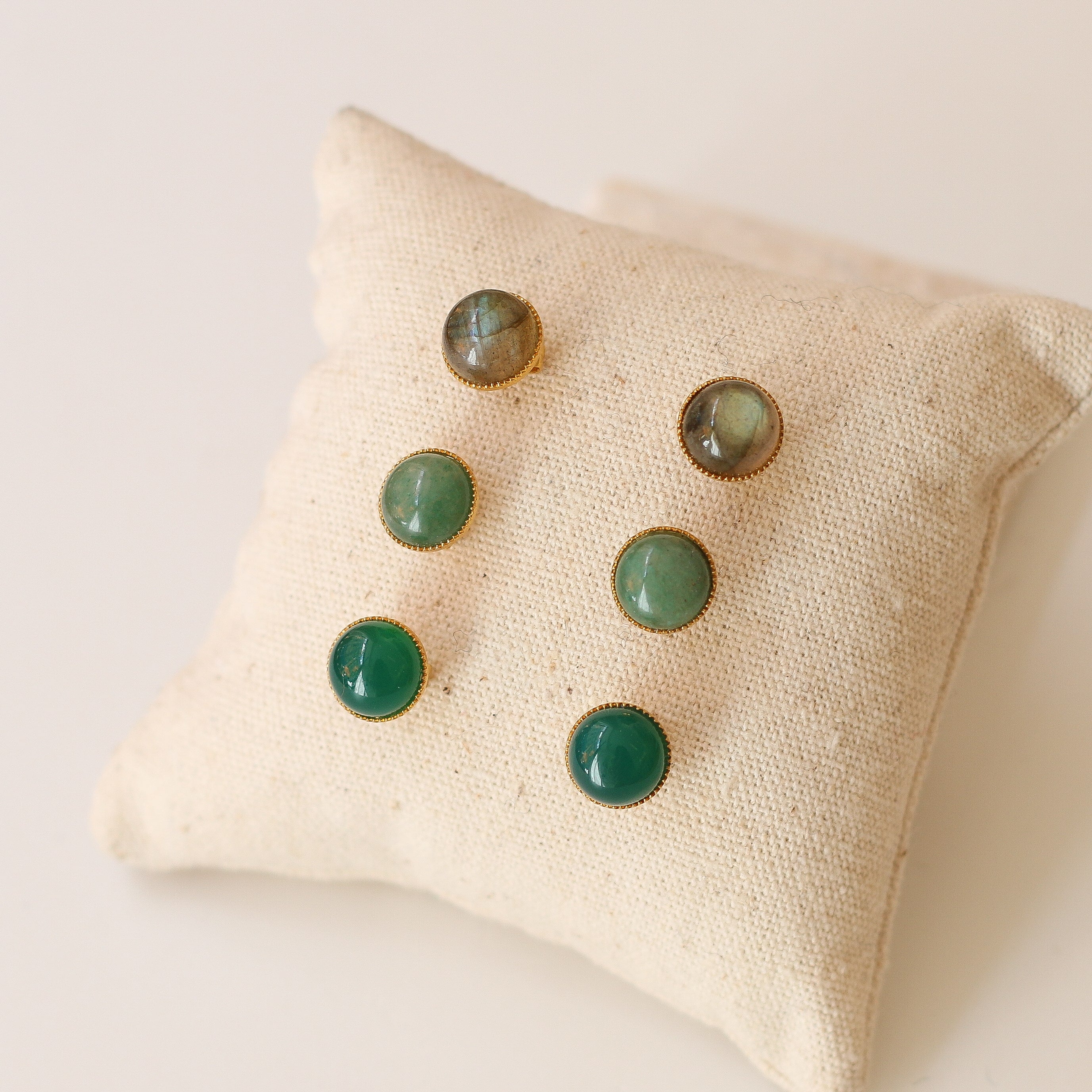 Boucles Puce Pierres - Mahny Jewelry
