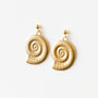 boucle oreille ammonite coquillage doré océan