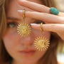 boucle oreille créole soleil doré création