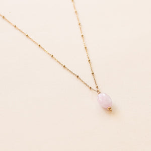 Collier chaîne fine Kunzite