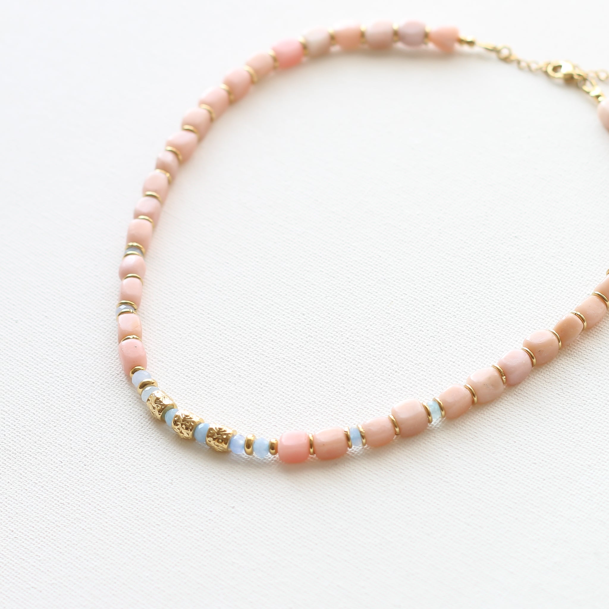 Collier Opale rose