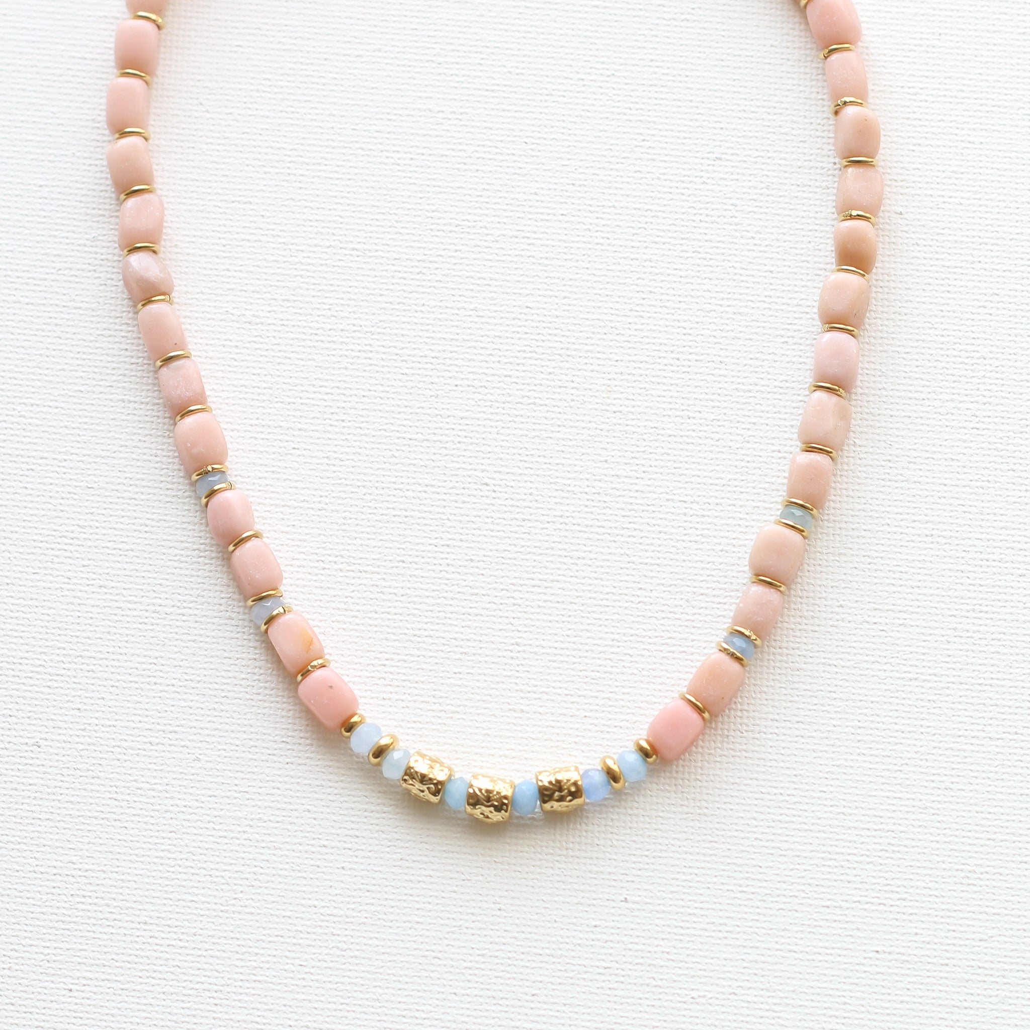 Collier Opale rose