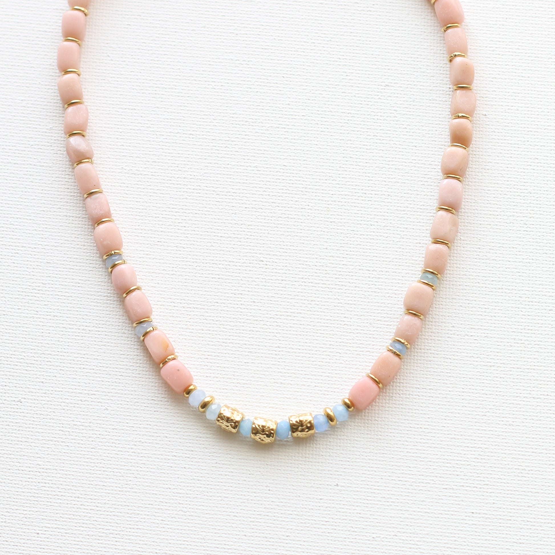 Collier Opale rose