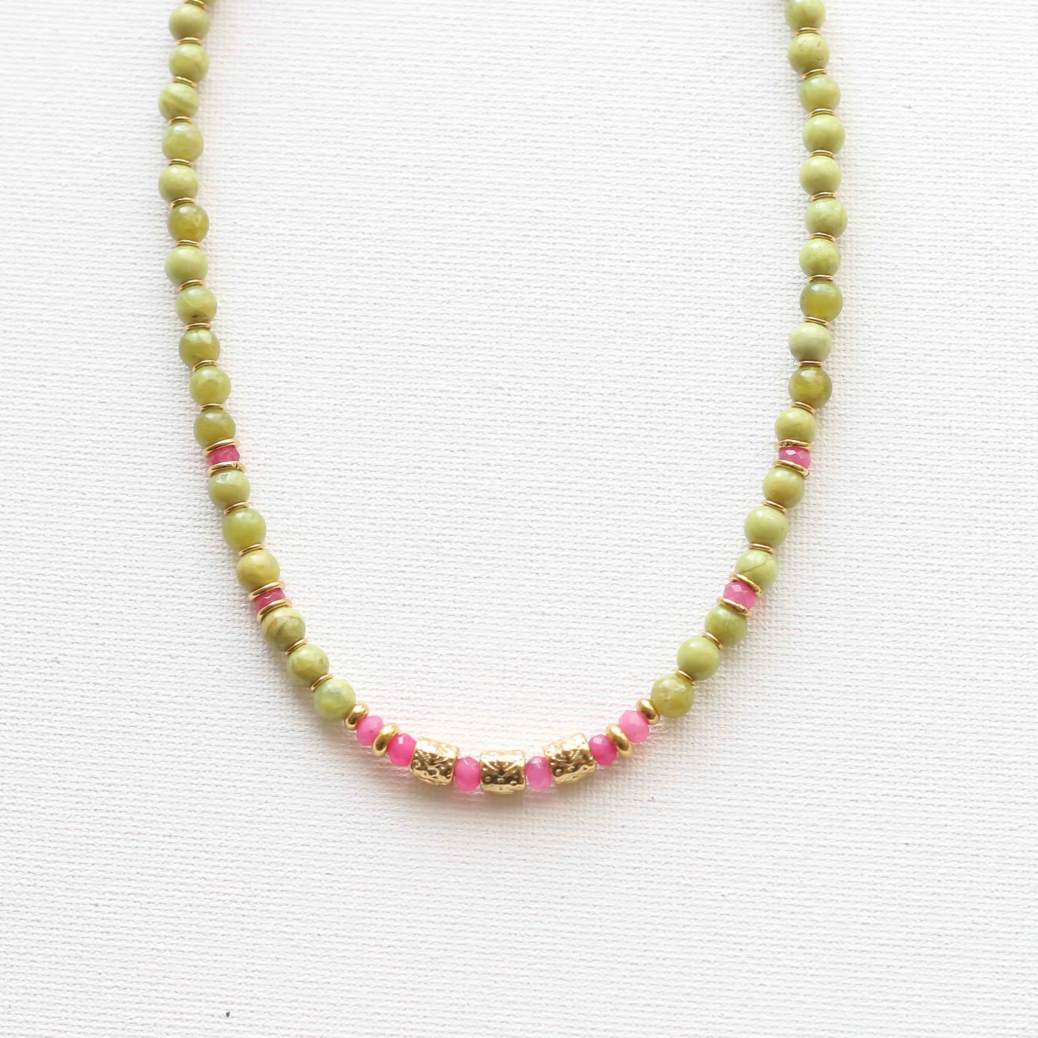 Collier Opale Olive
