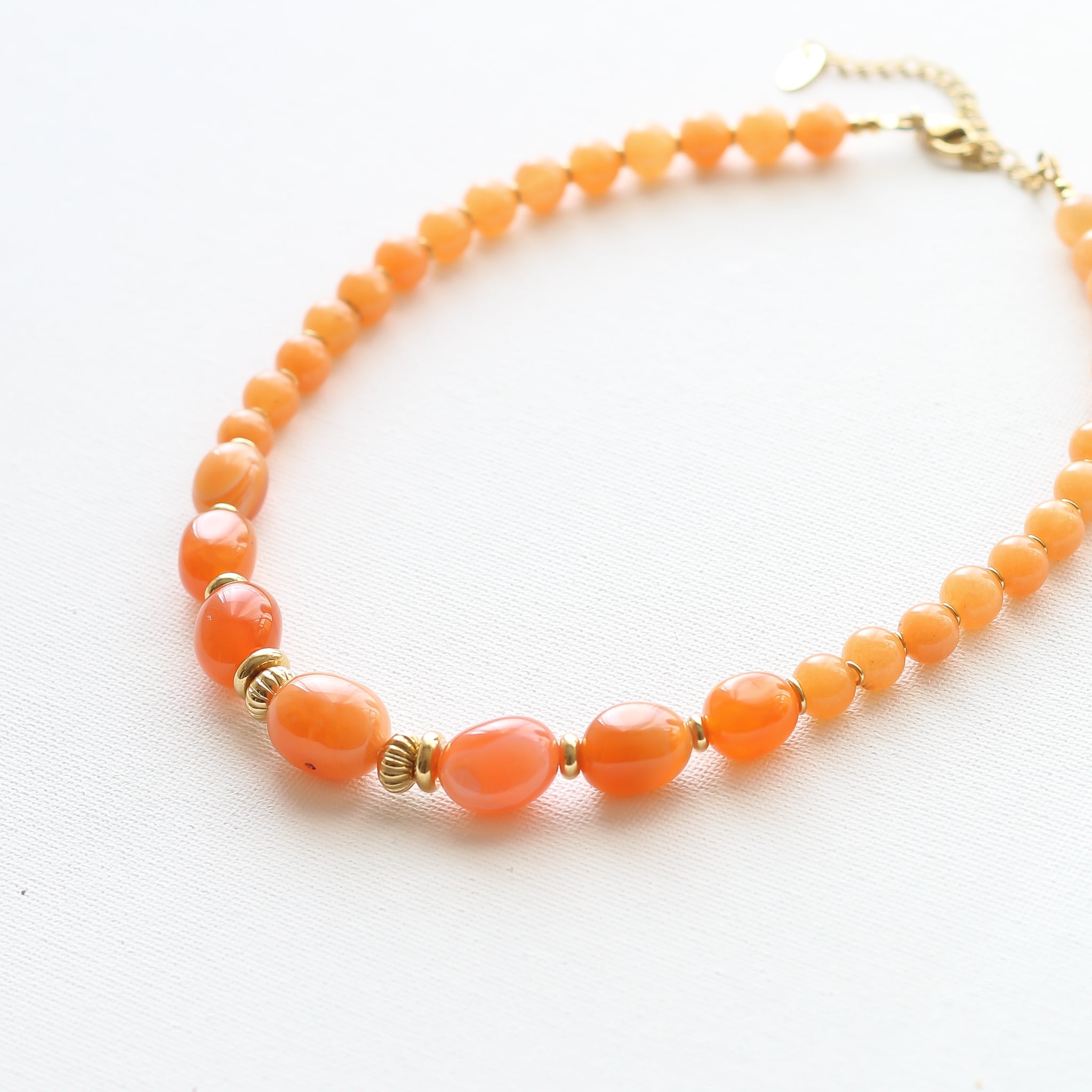 Collier Cornaline orange