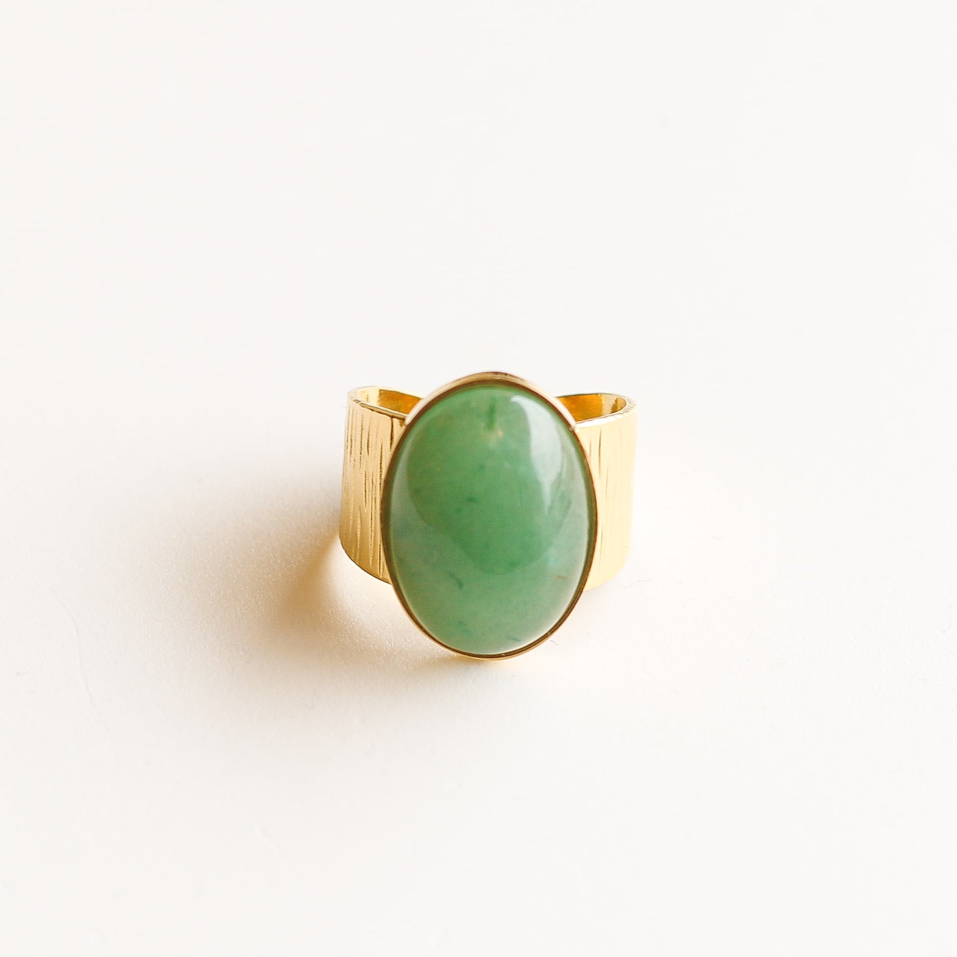 bague aventurine verte pierre créateur tendance