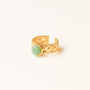 bague aventurine diamant acier bijou femme