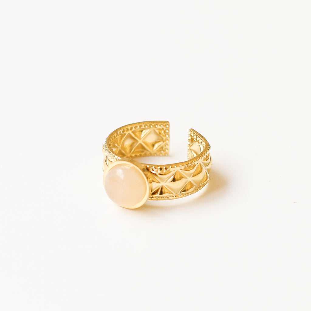 bague diamant quartz rose tendance paris