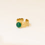 bague agate verte feuille tendance mode