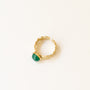 bague agate verte feuille marque française