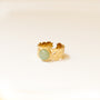 bague aventurine feuille acier femme moderne