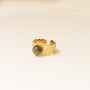 bague labradorite feuille acier femme accessoire