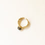 bague labradorite feuille acier mode paris
