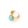 bague amazonite grande pierre fait main