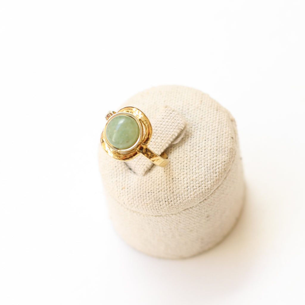 bijou aventurine pierre verte martelée femme
