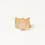 bague quartz rose vague bijou réglable
