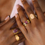 bague quartz rose vague créatrice paris