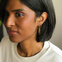 duo de boucles dorées en Apatite à offrir à votre femme