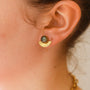 boucle labradorite acier petite inoxydable doré