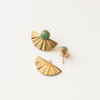 boucle aventurine demi lune pampille interchangeable