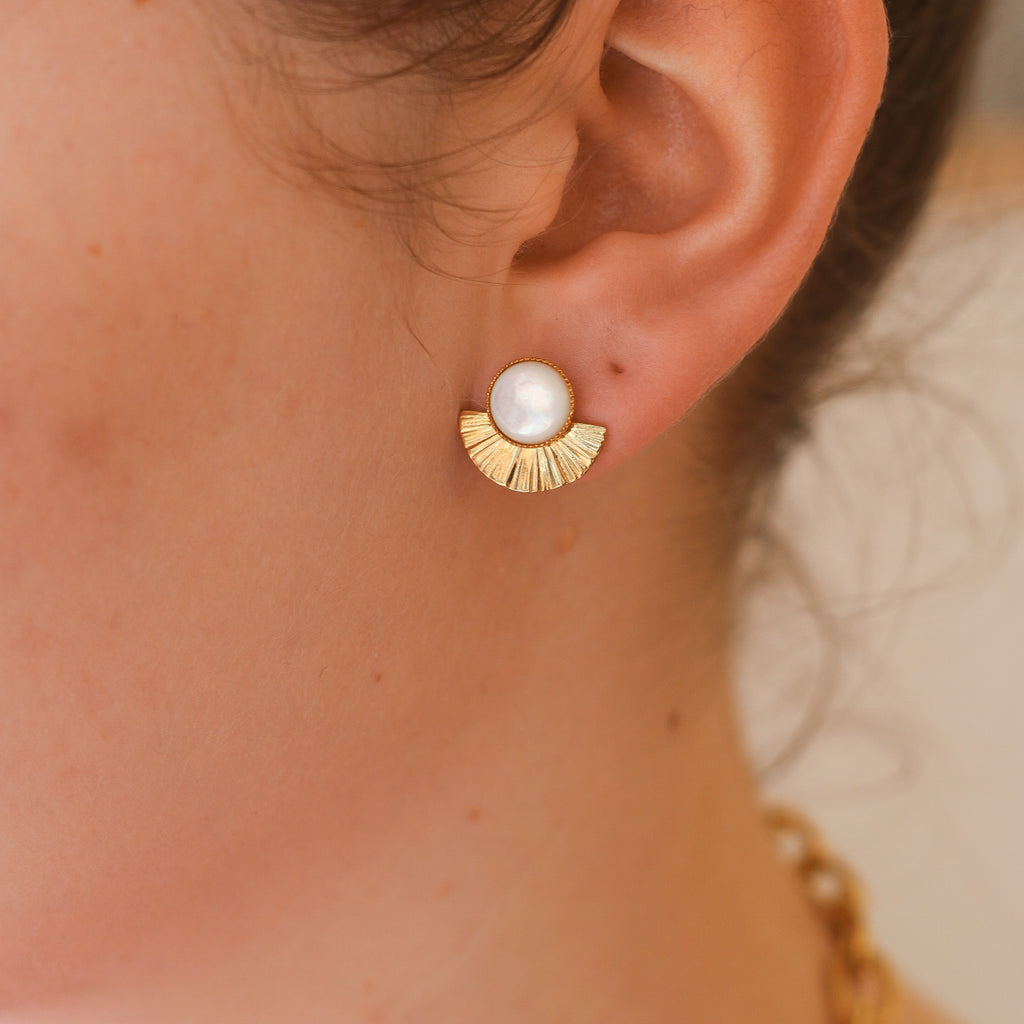 boucle nacre petite acier tendance mode
