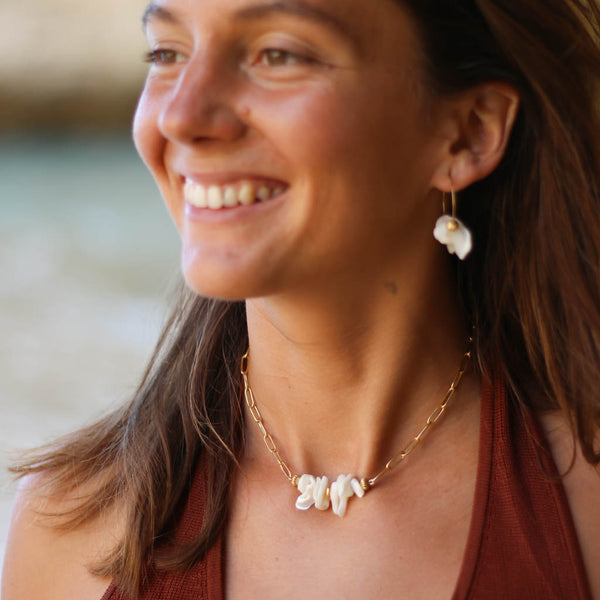 boucles anneau nacre naturelle createur
