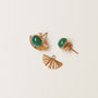 boucle agate petite verte pampille interchangeable
