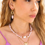 Boucles d'oreilles en amethyste lavande, hypoallergénique.