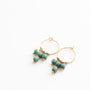 Créoles en chrysocolle, bijou femme.