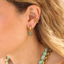 Boucles d'oreilles en fluorite, pierre naturelle fine.