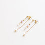 Boucles d'oreilles en kunzite rose à chaîne, création faite main.