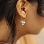 Boucles d'oreilles en kunzite parme, création faite main.