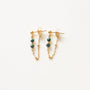 Boucles puce Malachite, Mahny bijoux pierre fine.