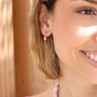 Boucles d'oreilles en perle d'eau douce à chaîne, hypoallergénique.